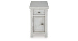 Robbinsdale Antique White Chairside End Table from Ashley - Luna Furniture