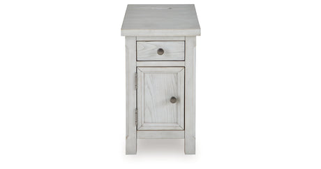 Robbinsdale Antique White Chairside End Table from Ashley - Luna Furniture