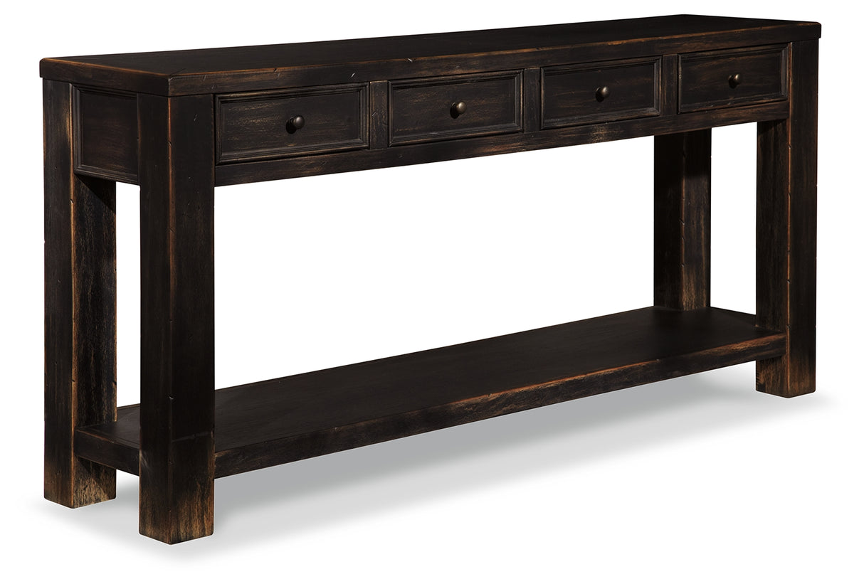 Gavelston Black Sofa/Console Table from Ashley - Luna Furniture