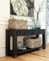 Gavelston Black Sofa/Console Table from Ashley - Luna Furniture