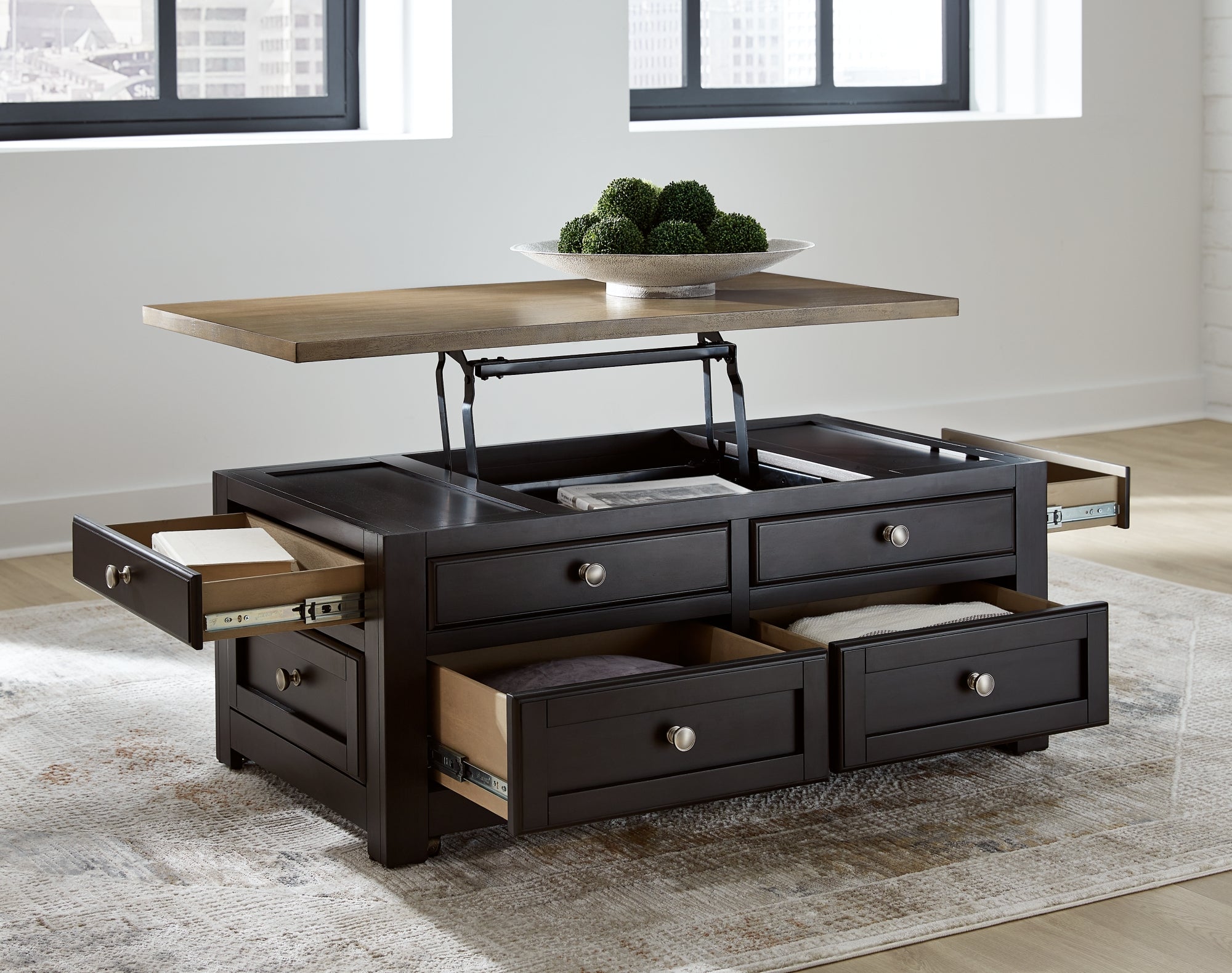 Drazmine Brown Lift-Top Coffee Table – Luna Furniture