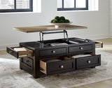 Drazmine Brown Lift-Top Coffee Table from Ashley Furniture - Luna Furniture