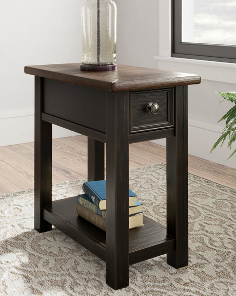 Tyler Creek Two-tone Chairside End Table from Ashley - Luna Furniture