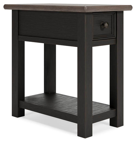 Tyler Creek Two-tone Chairside End Table from Ashley - Luna Furniture