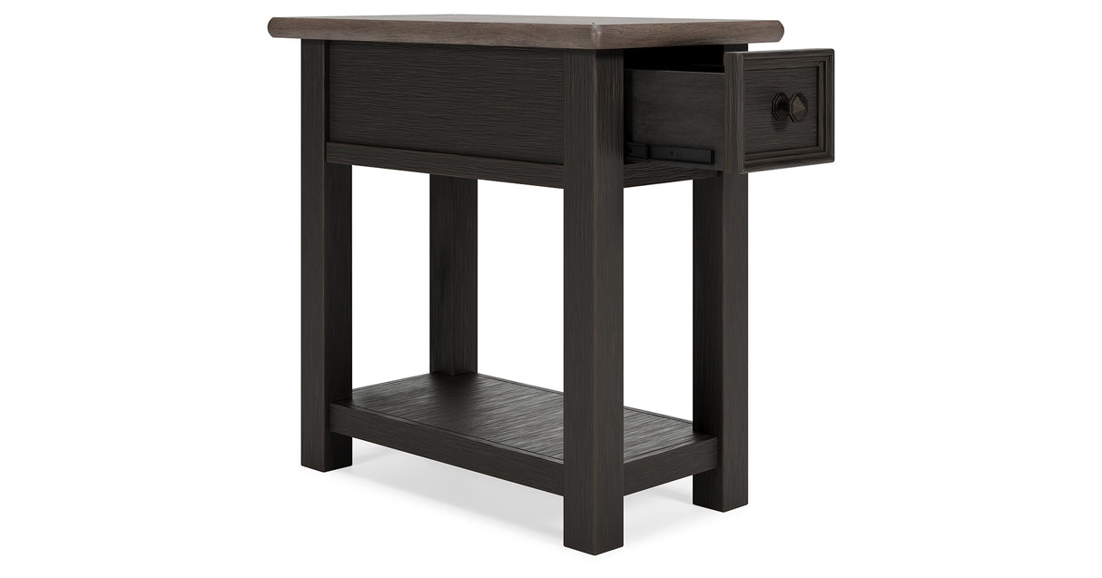 Tyler Creek Two-tone Chairside End Table from Ashley - Luna Furniture