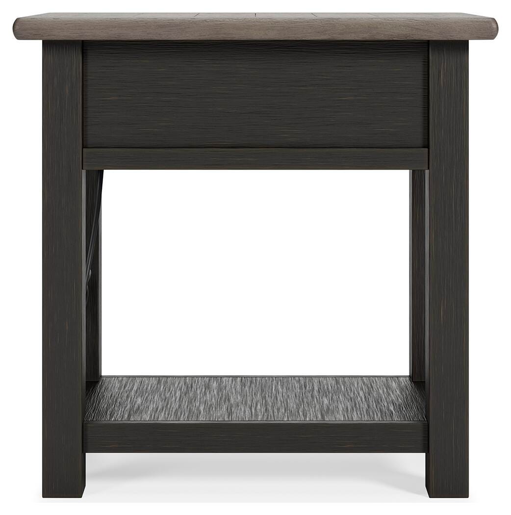 Tyler Creek Two-tone Chairside End Table from Ashley - Luna Furniture