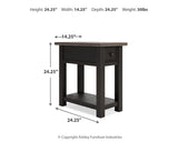 Tyler Creek Two-tone Chairside End Table from Ashley - Luna Furniture