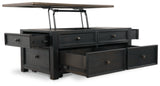 Tyler Creek Grayish Brown/Black Coffee Table and 2 End Tables with Console from Ashley - Luna Furniture
