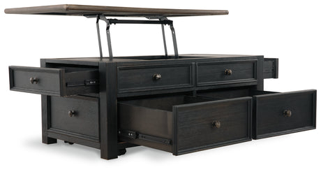 Tyler Creek Grayish Brown/Black Coffee Table and 2 End Tables with Console from Ashley - Luna Furniture