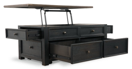 Tyler Creek Grayish Brown/Black Coffee Table with Lift Top from Ashley - Luna Furniture