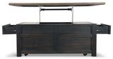 Tyler Creek Grayish Brown/Black Coffee Table with Lift Top from Ashley - Luna Furniture