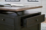 Tyler Creek Coffee Table with 2 End Tables in Grayish Brown/Black from Ashley - Luna Furniture