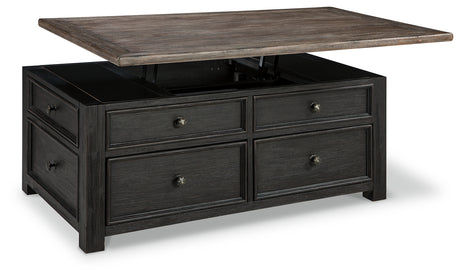 Tyler Creek Grayish Brown/Black Coffee Table and 2 End Tables with Console from Ashley - Luna Furniture