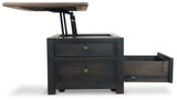 Tyler Creek Grayish Brown/Black Coffee Table and 2 End Tables with Console from Ashley - Luna Furniture