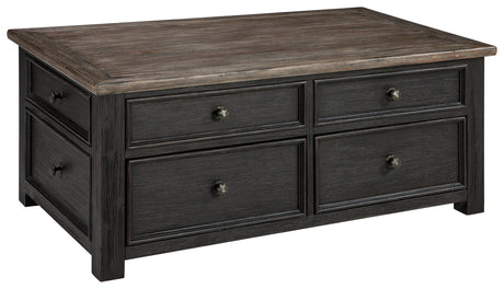 Tyler Creek Coffee Table with 2 End Tables in Grayish Brown/Black from Ashley - Luna Furniture