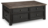 Tyler Creek Grayish Brown/Black Coffee Table and 2 End Tables with Console from Ashley - Luna Furniture