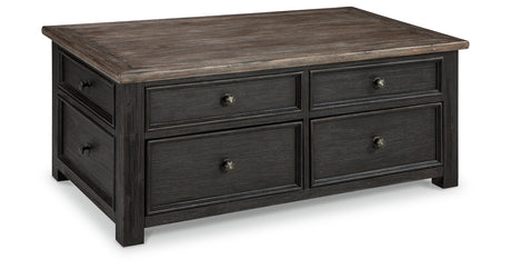 Tyler Creek Grayish Brown/Black Coffee Table with Lift Top from Ashley - Luna Furniture