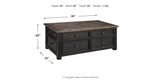 Tyler Creek Coffee Table with 1 End Table in Grayish Brown/Black from Ashley - Luna Furniture