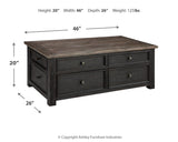 Tyler Creek Grayish Brown/Black Coffee Table and 2 End Tables from Ashley - Luna Furniture