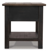 Tyler Creek Grayish Brown/Black End Table from Ashley - Luna Furniture