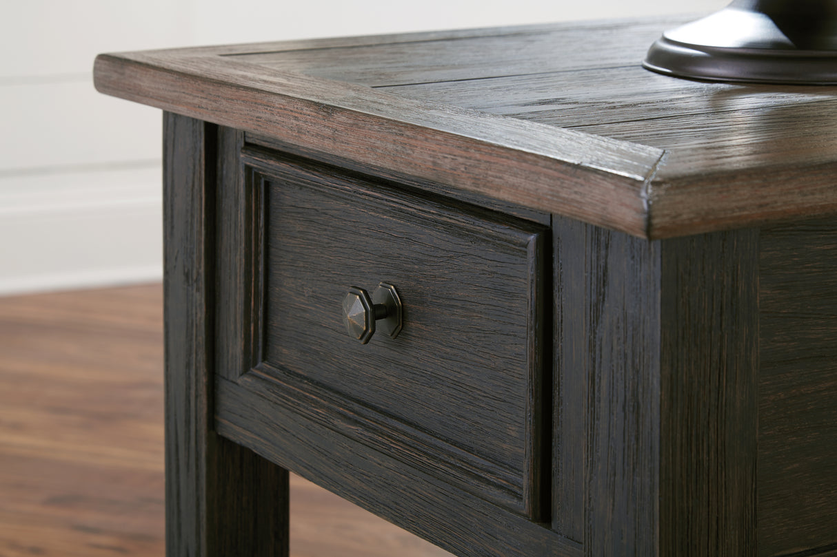Tyler Creek Coffee Table with 2 End Tables in Grayish Brown/Black from Ashley - Luna Furniture