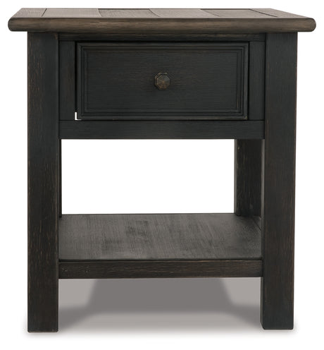 Tyler Creek Grayish Brown/Black Coffee Table and 2 End Tables with Console from Ashley - Luna Furniture