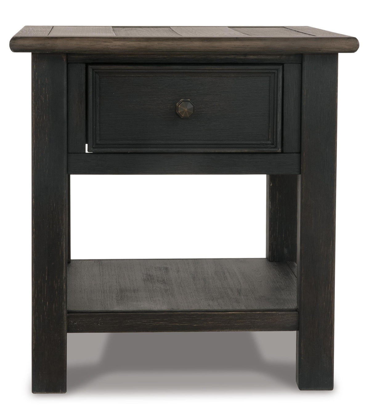 Tyler Creek Grayish Brown/Black End Table from Ashley - Luna Furniture