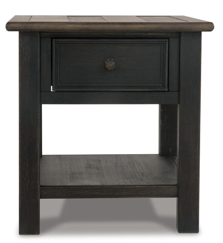Tyler Creek Grayish Brown/Black End Table from Ashley - Luna Furniture