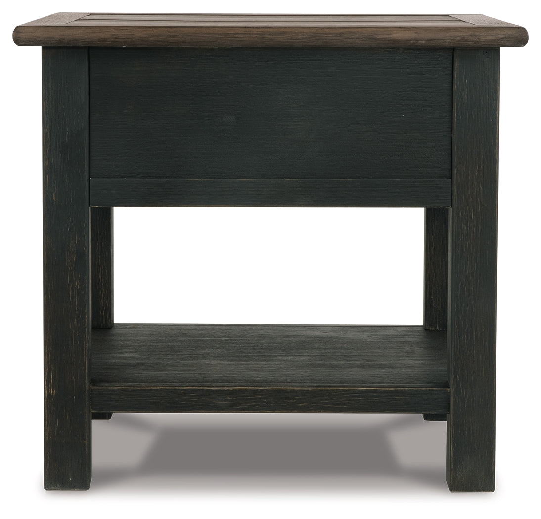 Tyler Creek Grayish Brown/Black Coffee Table and 2 End Tables with Console from Ashley - Luna Furniture