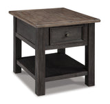 Tyler Creek Grayish Brown/Black End Table from Ashley - Luna Furniture