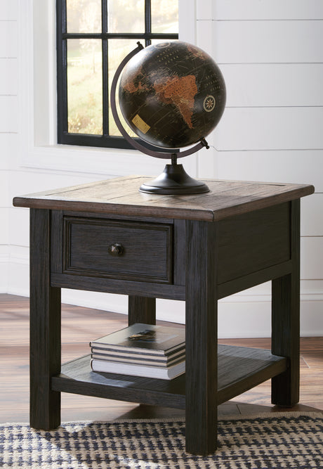 Tyler Creek Grayish Brown/Black Coffee Table and 2 End Tables with Console from Ashley - Luna Furniture