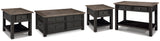 Tyler Creek Grayish Brown/Black Coffee Table and 2 End Tables with Console from Ashley - Luna Furniture