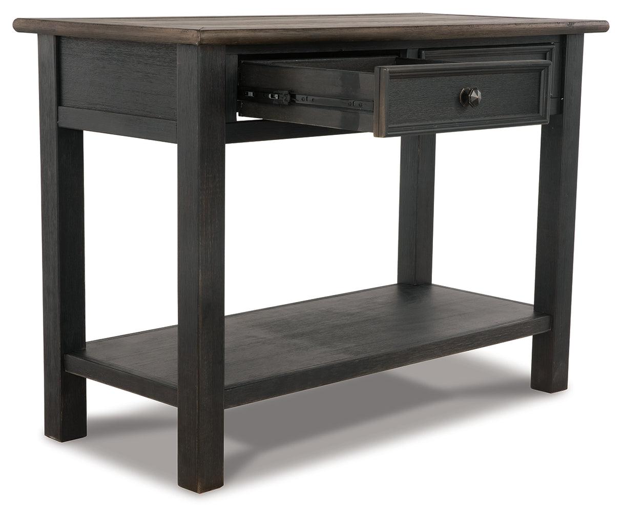 Tyler Creek Grayish Brown/Black Coffee Table and 2 End Tables with Console from Ashley - Luna Furniture