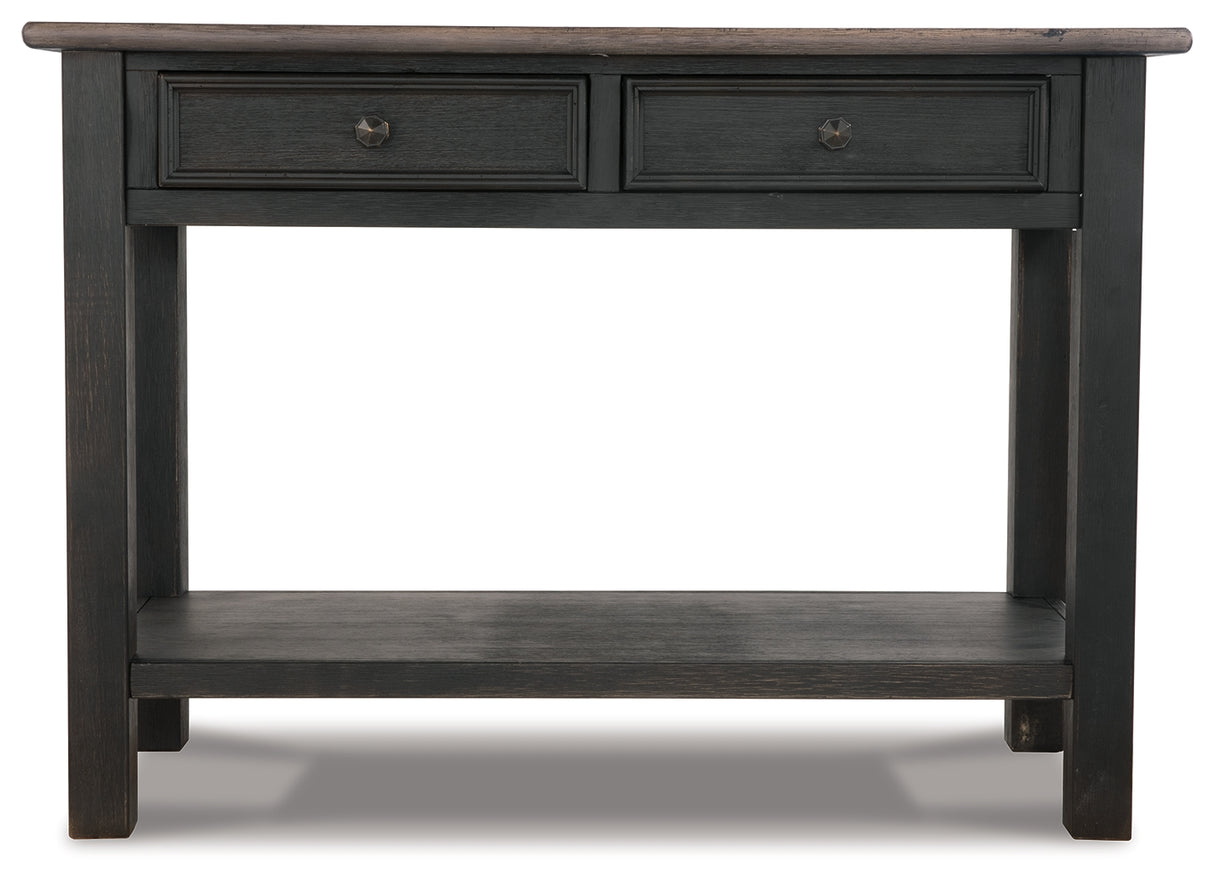 Tyler Creek Grayish Brown/Black Coffee Table and 2 End Tables with Console from Ashley - Luna Furniture