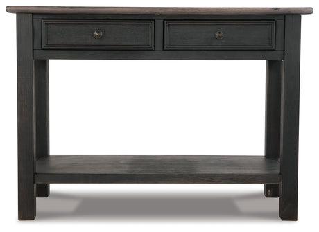 Tyler Creek Grayish Brown/Black Coffee Table and 2 End Tables with Console from Ashley - Luna Furniture
