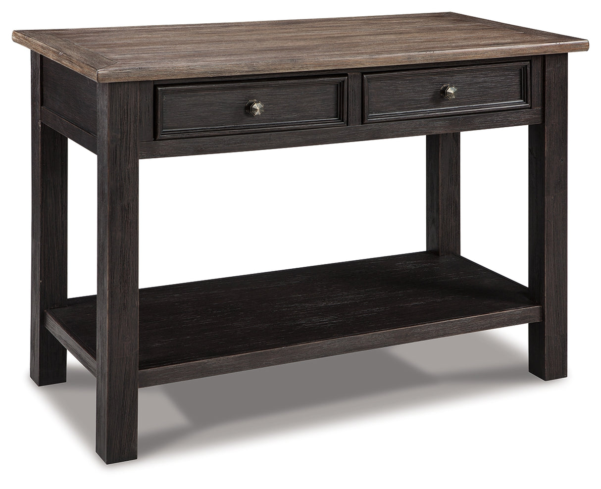 Tyler Creek Grayish Brown/Black Coffee Table and 2 End Tables with Console from Ashley - Luna Furniture