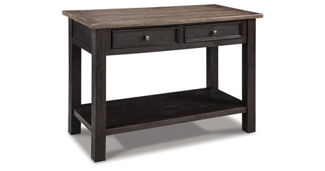 Tyler Creek Grayish Brown/Black Sofa/Console Table from Ashley - Luna Furniture