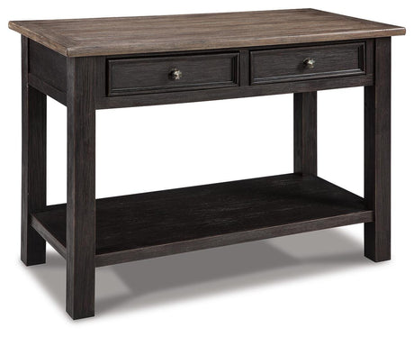 Tyler Creek Grayish Brown/Black Coffee Table and 2 End Tables with Console from Ashley - Luna Furniture