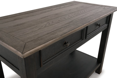 Tyler Creek Grayish Brown/Black Coffee Table and 2 End Tables with Console from Ashley - Luna Furniture