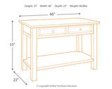 Tyler Creek Grayish Brown/Black Sofa/Console Table from Ashley - Luna Furniture