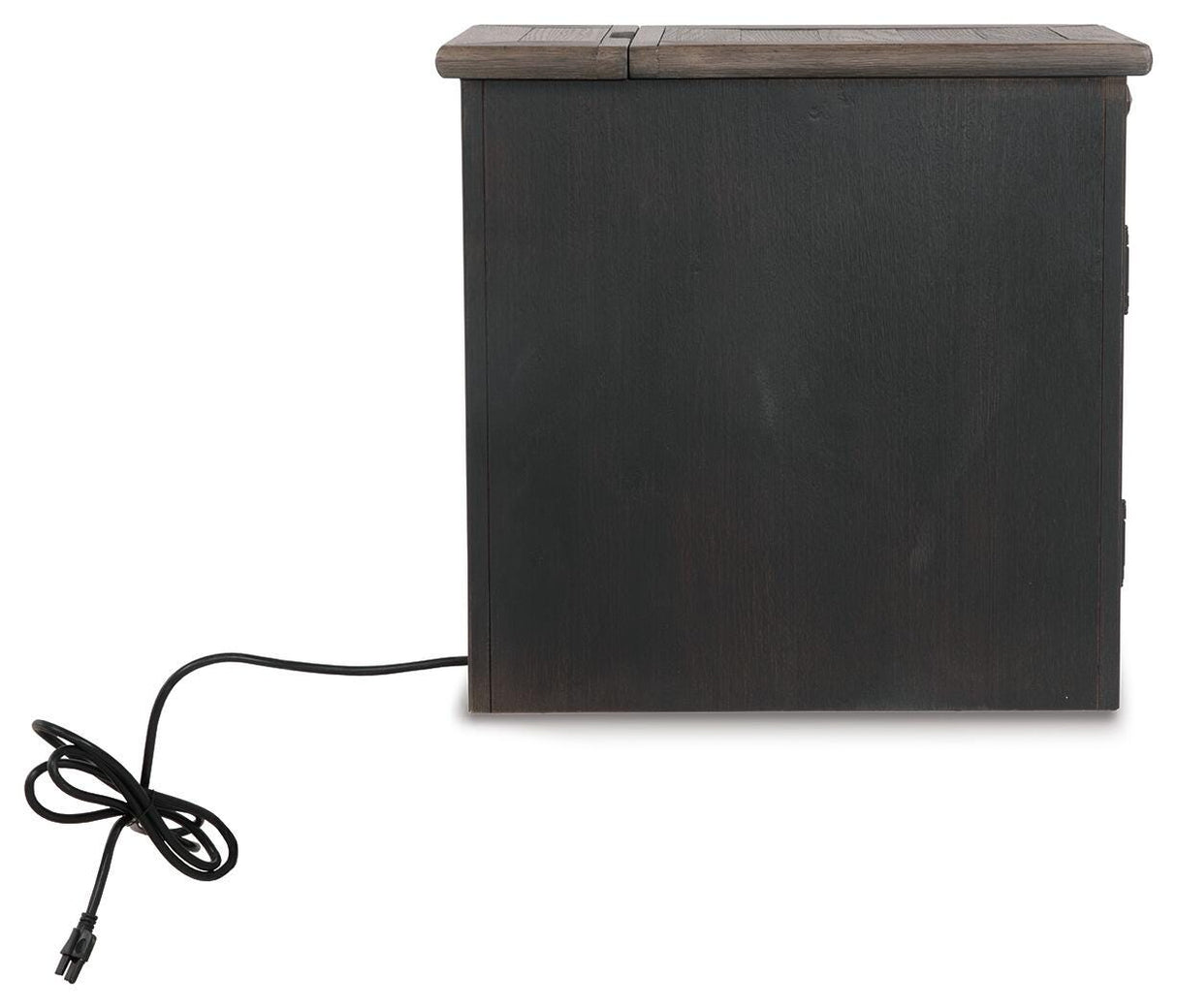Tyler Creek Grayish Brown/Black Chairside End Table with USB Ports & Outlets from Ashley - Luna Furniture