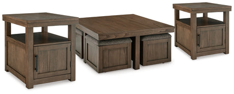 Boardernest Brown Coffee Table and 2 End Tables from Ashley Furniture - Luna Furniture