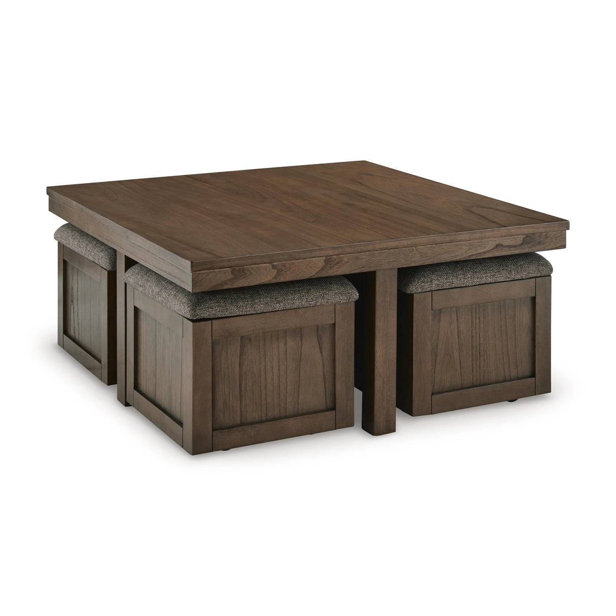 Boardernest Brown Coffee Table with 4 Stools