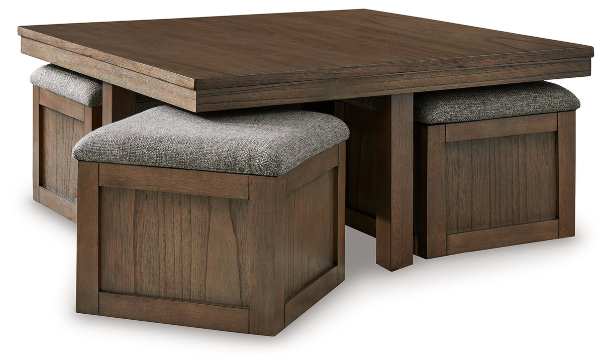 Boardernest Brown Coffee Table and 2 End Tables from Ashley - Luna Furniture