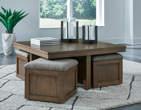 Boardernest Brown Coffee Table and 2 End Tables from Ashley - Luna Furniture
