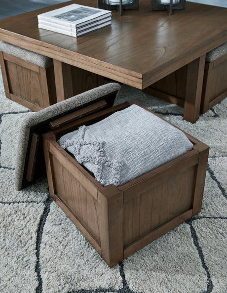 Boardernest Brown Coffee Table and 2 End Tables from Ashley - Luna Furniture