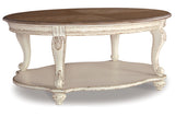 Realyn White/Brown Coffee Table and 2 End Tables from Ashley - Luna Furniture