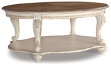 Realyn White/Brown Coffee Table from Ashley - Luna Furniture