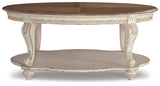 Realyn White/Brown Coffee Table, 2 Ends and Console from Ashley - Luna Furniture