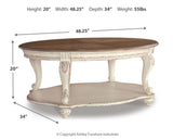 Realyn White/Brown Coffee Table from Ashley - Luna Furniture